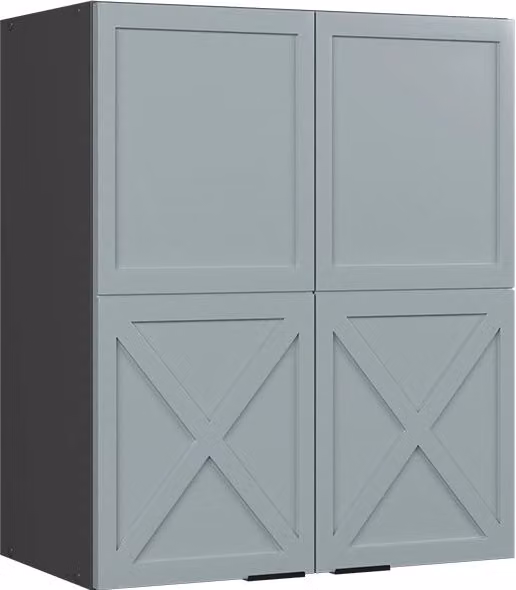 Pensile da cucina Vicco Fame-Line Blu-grigio chiaro e Antracite con ante a battente, L: 60 cm, H: 72 cm, P: 34,1 cm