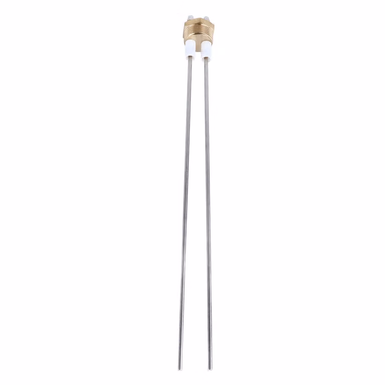 Sonda di livello dell'acqua con 2 pin, isolamento in PTFE, ottone, acciaio inossidabile, per livelli di liquido nella caldaia