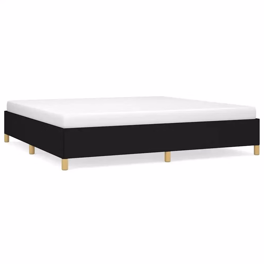 Struttura Letto Design Mania con Giroletto in Tessuto Nero L/P/H: 200 x 200 x 35 cm – 2