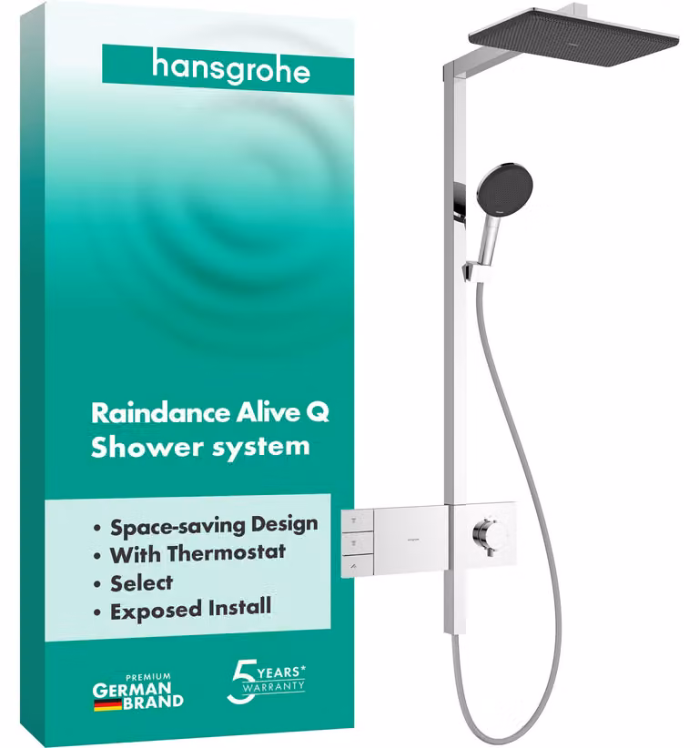 hansgrohe Showerpipe Raindance Alive Q 210/340 2jet con termostato cromato, 1 pz.