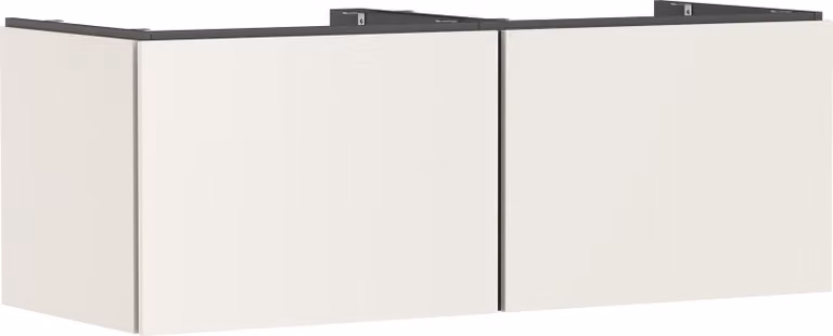 hansgrohe Xilesa E meuble sous lavabo, 2 tiroirs, pour console découpe au centre, 1375x550x500mm, 54268780, 54268780