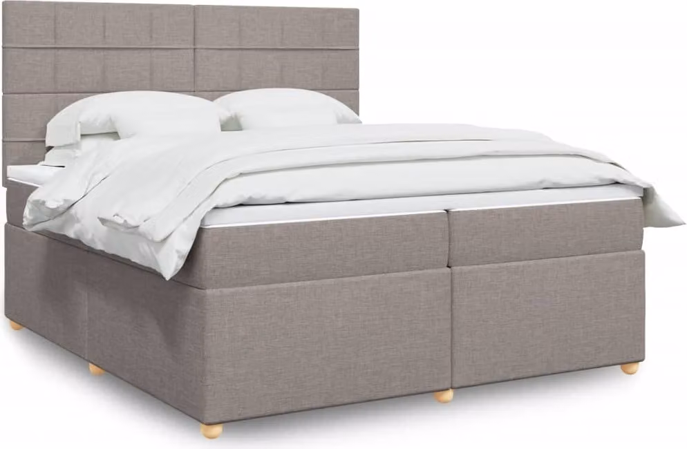 Maison Exclusive - Letto boxspring con materasso Taupe 200x200 cm Tessuto