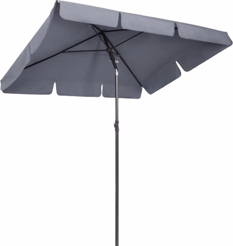Ombrellone - Grigio - Inclinabile - Quadrato - 200 cm - Per la terrazza o la spiaggia