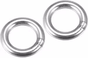 304 Anelli in acciaio inossidabile, confezione da 2 pezzi, diametro 40 mm - Anelli per oggetti da appendere - per montaggio, riparazione e manutenzione