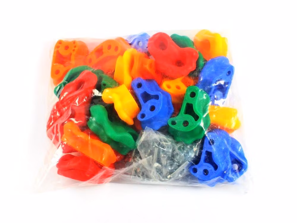 Set di prese da arrampicata, 25 pezzi, per interni ed esterni, parchi giochi, pareti da arrampicata, colorate e resistenti