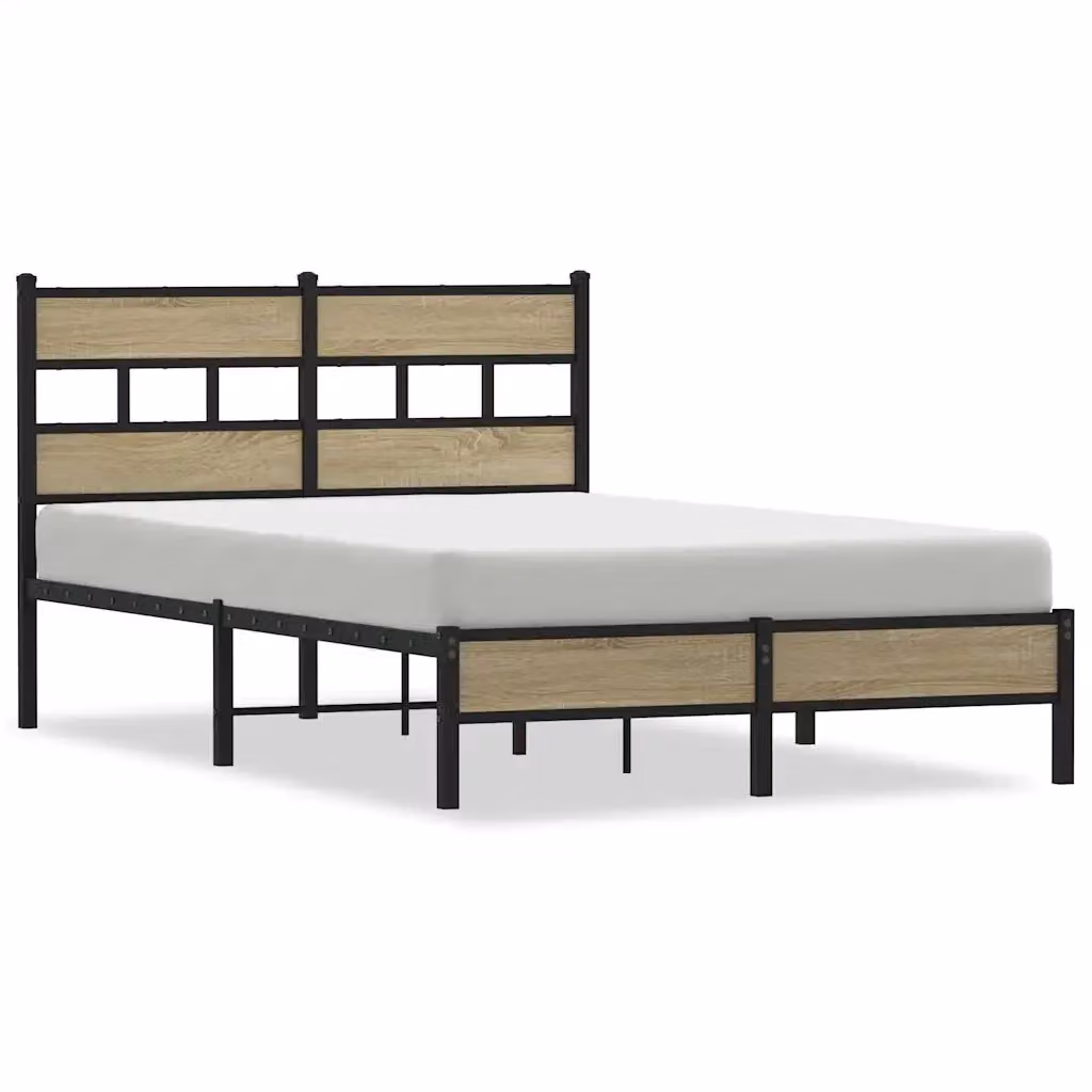 Struttura Letto Design Mania in Rovere Sonoma e Metallo, L/P/H: 120 x 200 x 91,5 cm – 2