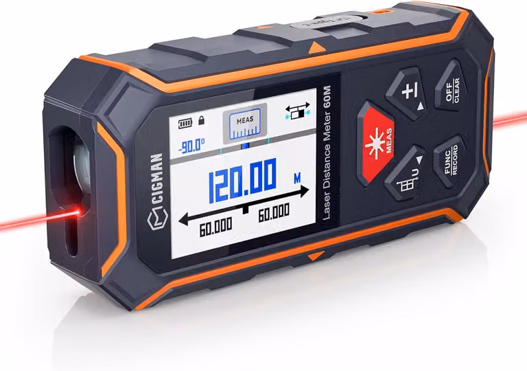 CIGMAN CD60R Telemetro Laser Bidirezionale 120M Misuratore Digitale USB C