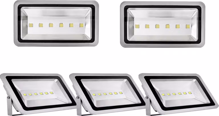 5pcs 300W LED Proiettore all'aperto, Greenmigo bianco freddo impermeabile IP65 Super illuminazione di sicurezza luminosa per giardino, cortile, magazzino, piazza, cartellone pubblicitario
