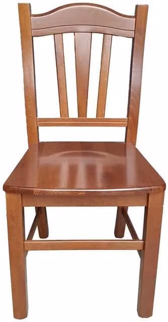 SET 4PZ SEDIA IN LEGNO MASSELLO CON SEDUTA COMPATTA E SCHIENALE ALTO LAVORATO - COLORE NOCE 90X45X46 CM