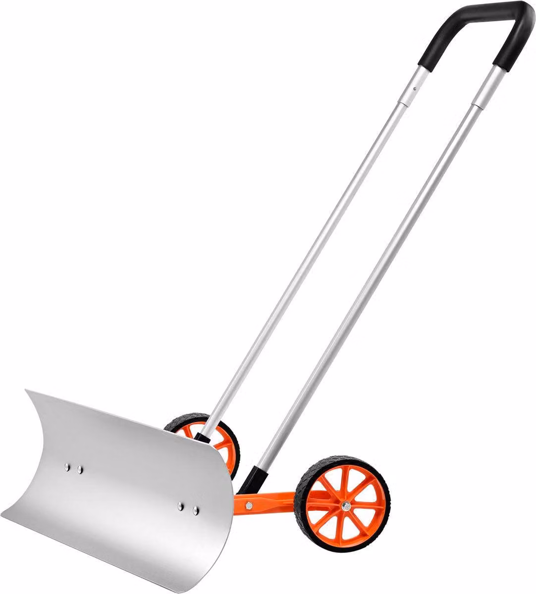 Pala neve - Spazzaneve da 76 cm - Design inclinato di 15° - Manico a forma di "U" in alluminio - Efficiente e potente