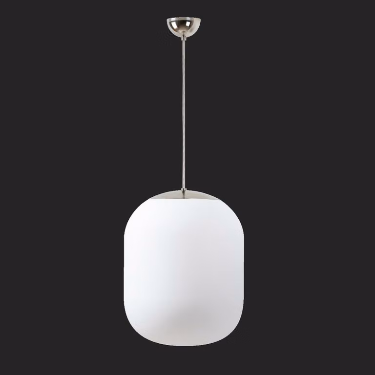 OSMONT TAN67871 TANIA S2 apparecchio a sospensione in vetro acciaio inox lucido / bianco IP40 4000 K 41W LED combinazione di emergenza 3 h