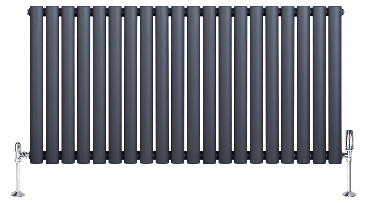 Radiatore di design - 600x1200 mm - Forma ovale - Grigio antracite opaco