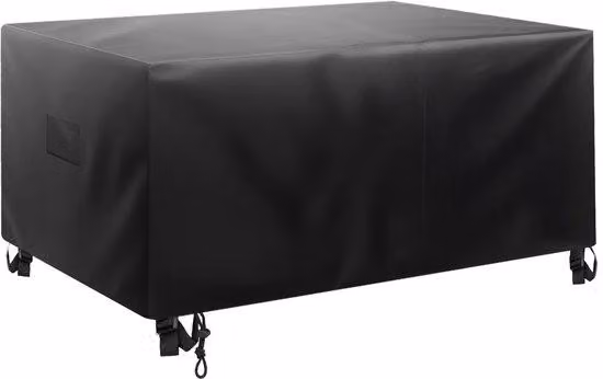 Set di mobili da esterno resistenti e duraturi, telo quadrato impermeabile 420D per proteggere terrazze e aree relax, coperchio grande con sistema di ventilazione adatto a tutte le condizioni atmosferiche, 74 x 74 x 28 pollici, colore nero