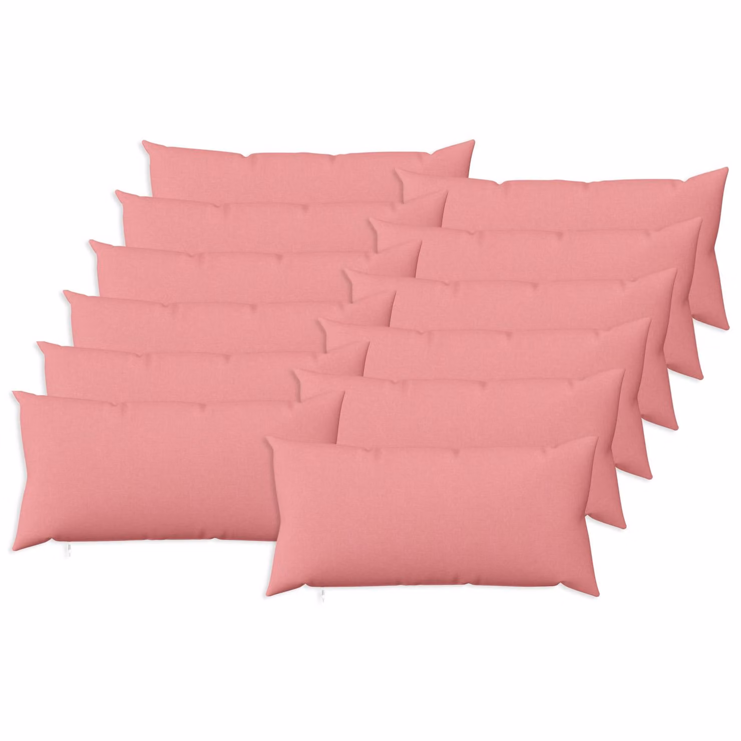 Set di 12 federe vidaXL HEERLEN rosa in tessuto poliestere, L 40 cm x P 80 cm