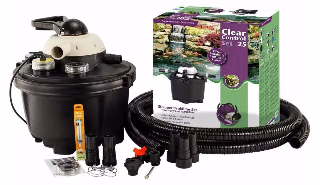 Velda Clear Control 25 Set con filtro a pressione UVC + pompa