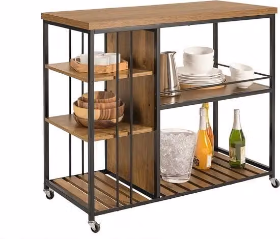 Carrello da Cucina Industriale con Ruote - 110 x 45 x 92 cm