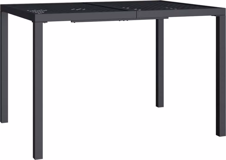 Tavolo da Giardino Antracite 110x80x72 cm Acciaio
