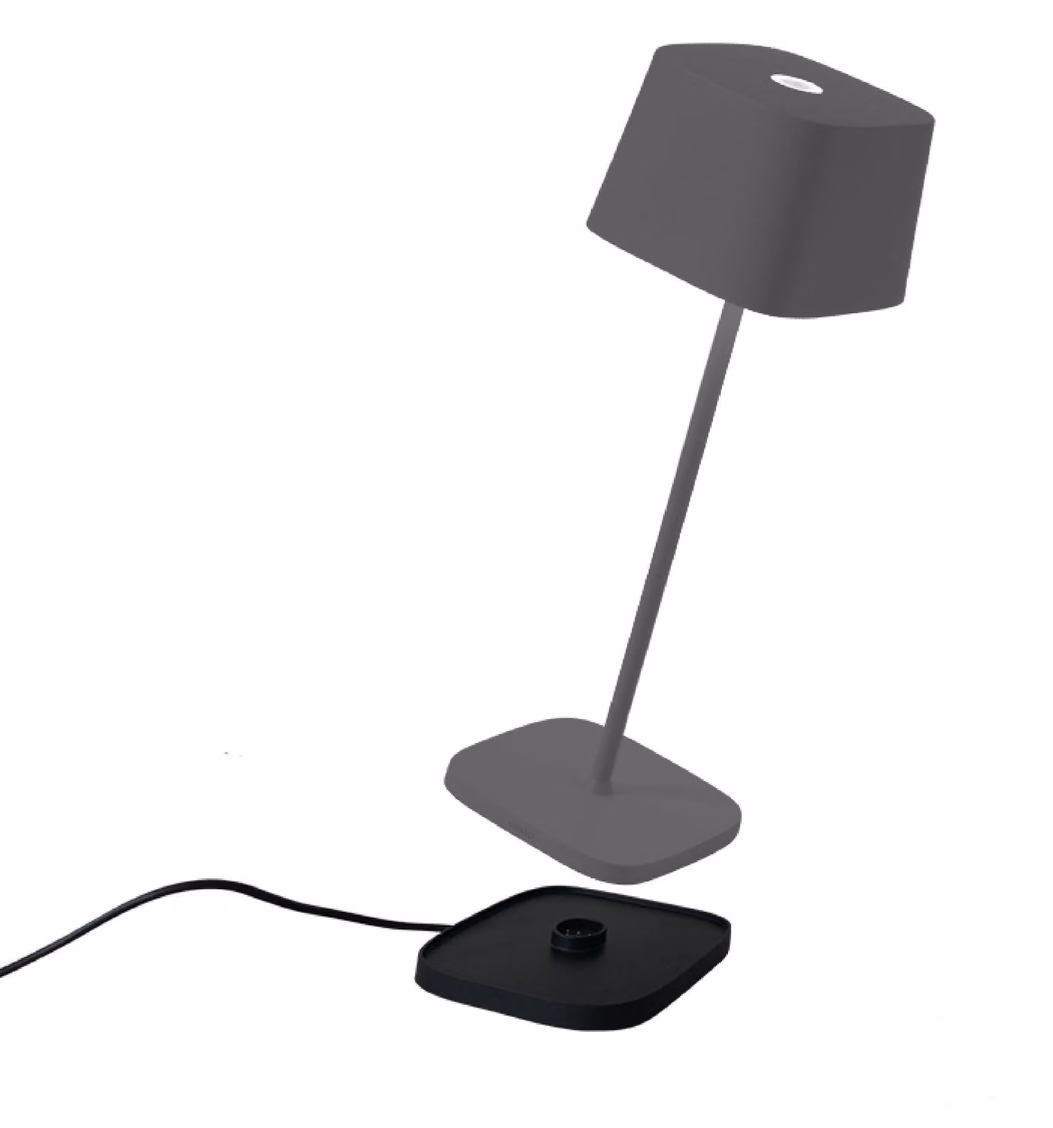 Zafferano Lampada a led da tavolo Ofelia Pro Grigio Scuro ricaricabile e dimmerabile - 2200-2700-3000K - 9h massima potenza