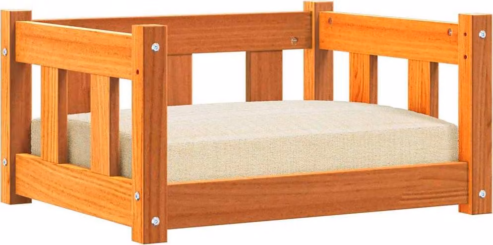 Letto per Cani Marrone cerato 55 x 45 x 28 cm Pino massello