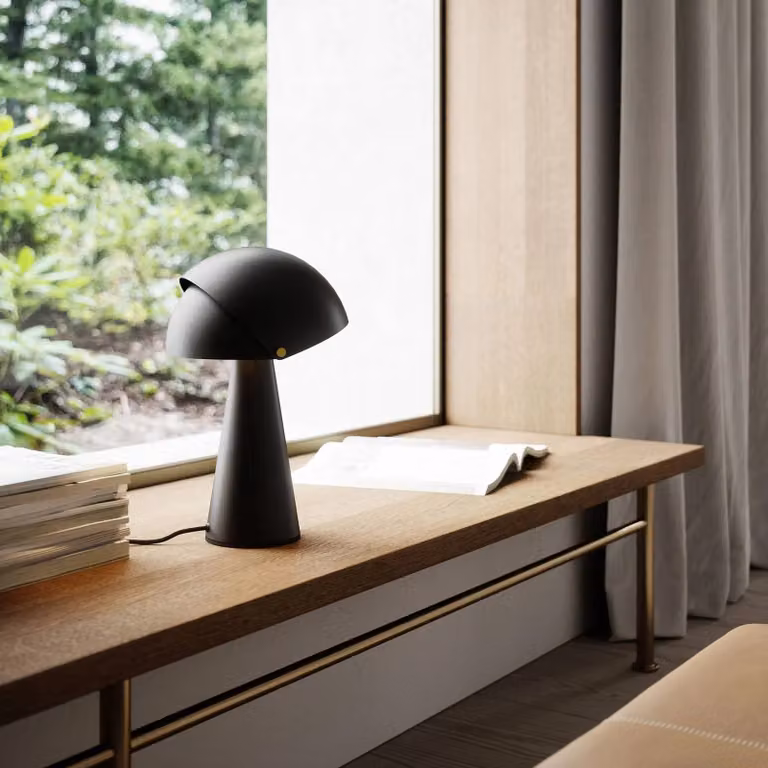DFTP by Nordlux Lampada da tavolo di design Align, Nero, Soggiorno / Sala da pranzo, Metallo, Scandinavo, Lampada da tavolo