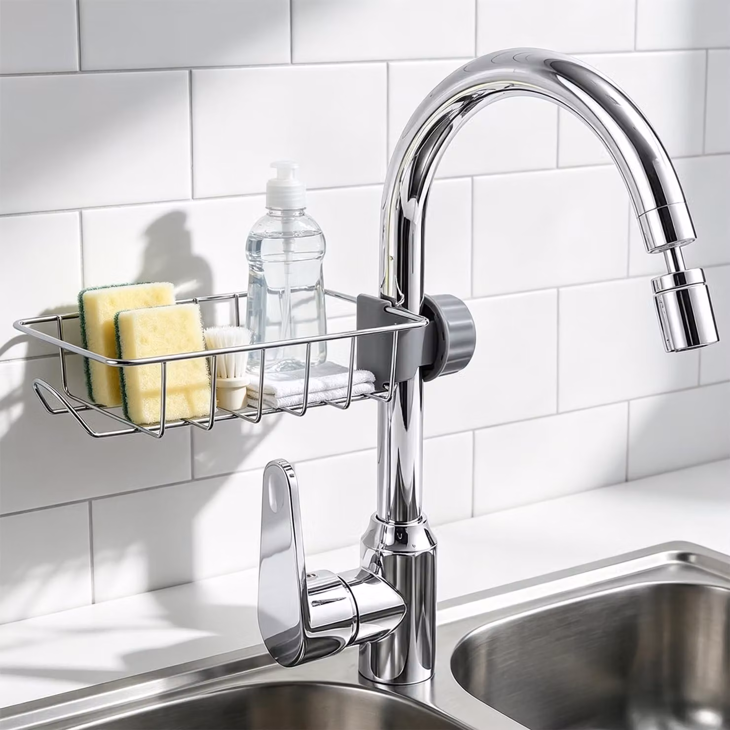 Solidchoice - Rubinetto da cucina con rotazione a 360° e 2 modalità di erogazione dell'acqua