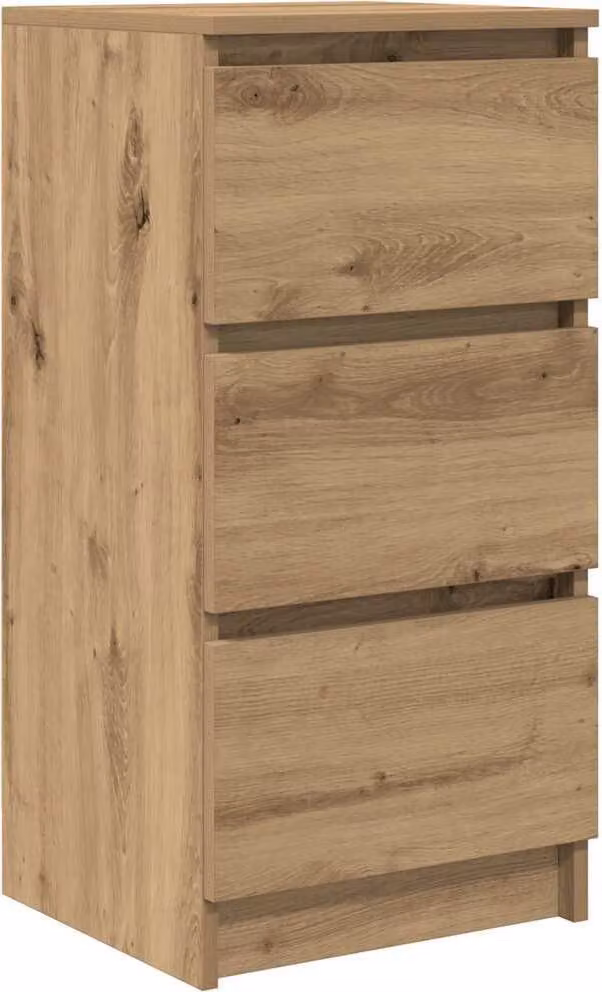 Credenza Rovere Artigianale 37,5x35x76 cm in Legno Multistrato