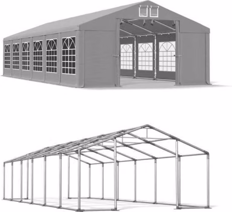 8x12 grigio Partito Tenda WINTER ISD