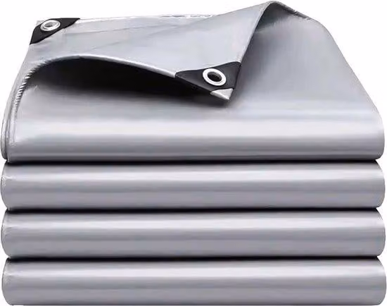 Telo per tetti in polietilene (PE) resistente e impermeabile, dimensioni 3x3 metri - resistente ai raggi UV e all'abrasione - telo per costruzioni e telo di base - colore argento