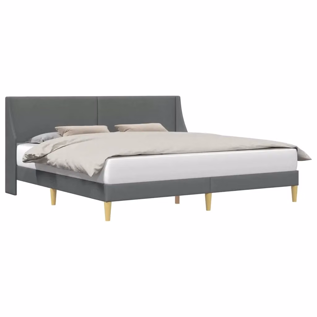 Struttura letto moderna vidaXL in tessuto e legno grigio L: 180 cm, P: 200 cm, H: 184 cm – 2