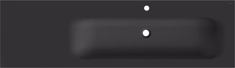 Mexen Vela lavabo da incasso a destra 161 x 46,5 cm, nero opaco - 25231671P