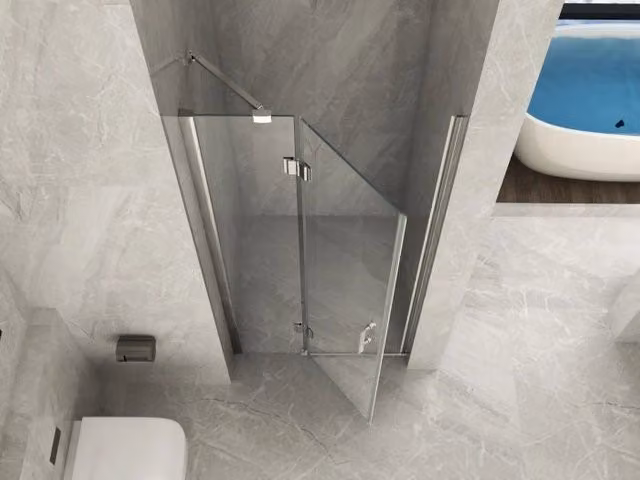 Porta doccia in Cristallo 8 MM un lato apertura anta battente con cerniere inox - Misura: 110 x h195 cm