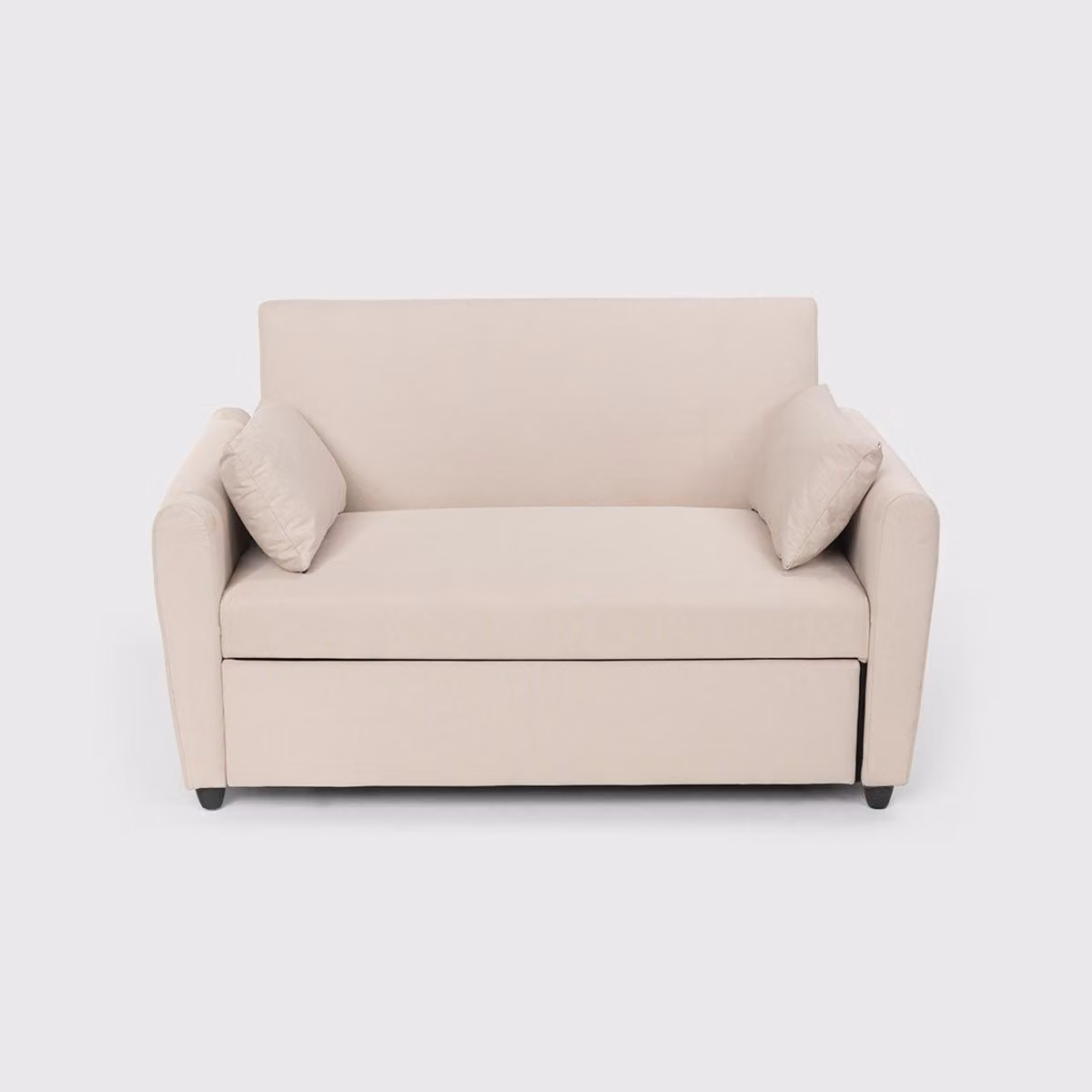 Divano letto a 2 posti allungabile Porto Rico, design moderno in tessuto - Beige