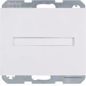 Berker 47527109 Presa SCHUKO con coperchio ribaltabile e campo di etichettatura, bianco polare, lucido Berke