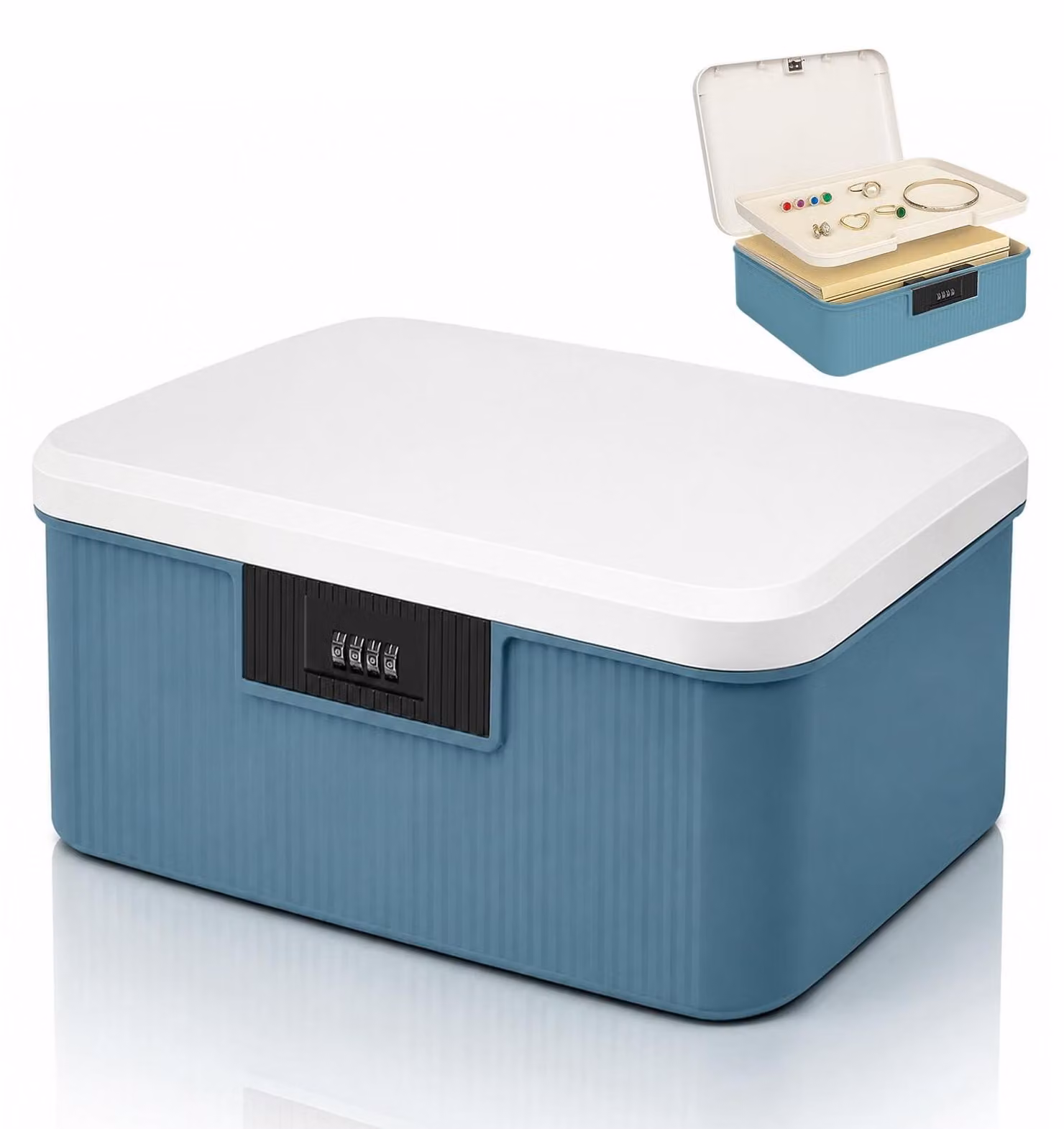 Solidchoice - Contenitore per medicinali con 2 ripiani e chiusura a chiave