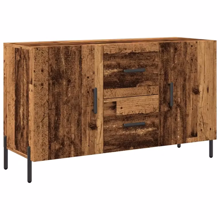 Credenza Buffet Design Mania in Legno Antico e Metallo, Colore Marrone, L 100 x P 36 x H 60 cm