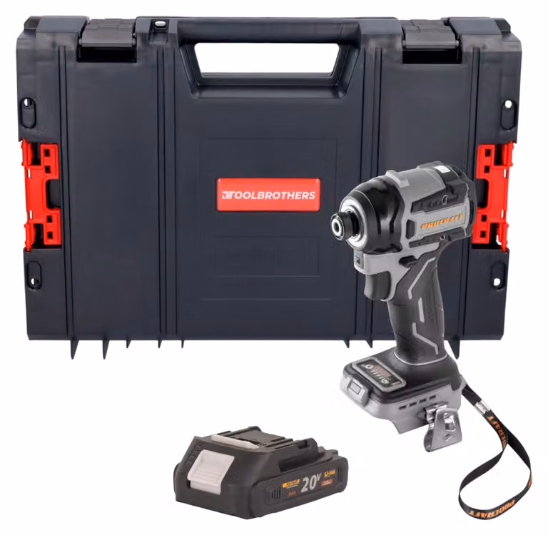 Procraft ID20Abb avvitatore a impatto a batteria 20 V 180 Nm 1/4" + 1x batteria 2,0 Ah + RHINO Toolcase - senza caricabatterie