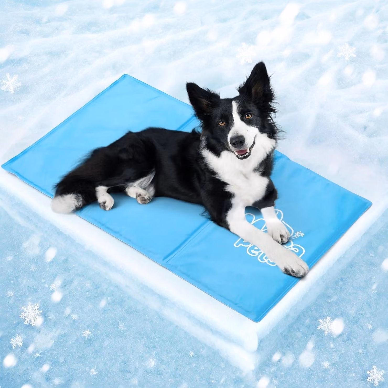 Tappetino refrigerante per cani, auto-raffreddante, gel non tossico, resistente ai graffi, colore blu, dimensioni 90 x 50 cm