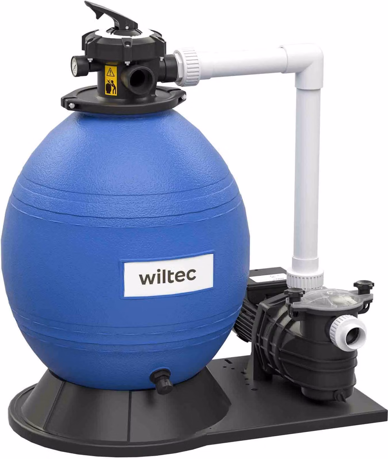 Sistema di filtraggio a sabbia Wiltec 750 W con serbatoio da 71 l e pompa autoadescante da 20000 l/h, pompa per filtro a sabbia, pompa per piscina