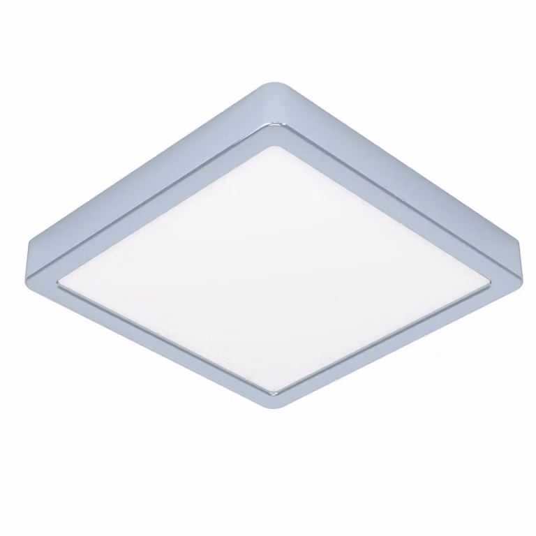 Eglo 900651 FUEVA 5 LED apparecchio a plafone 17W 210x210mm bianco cromo bianco caldo IP44