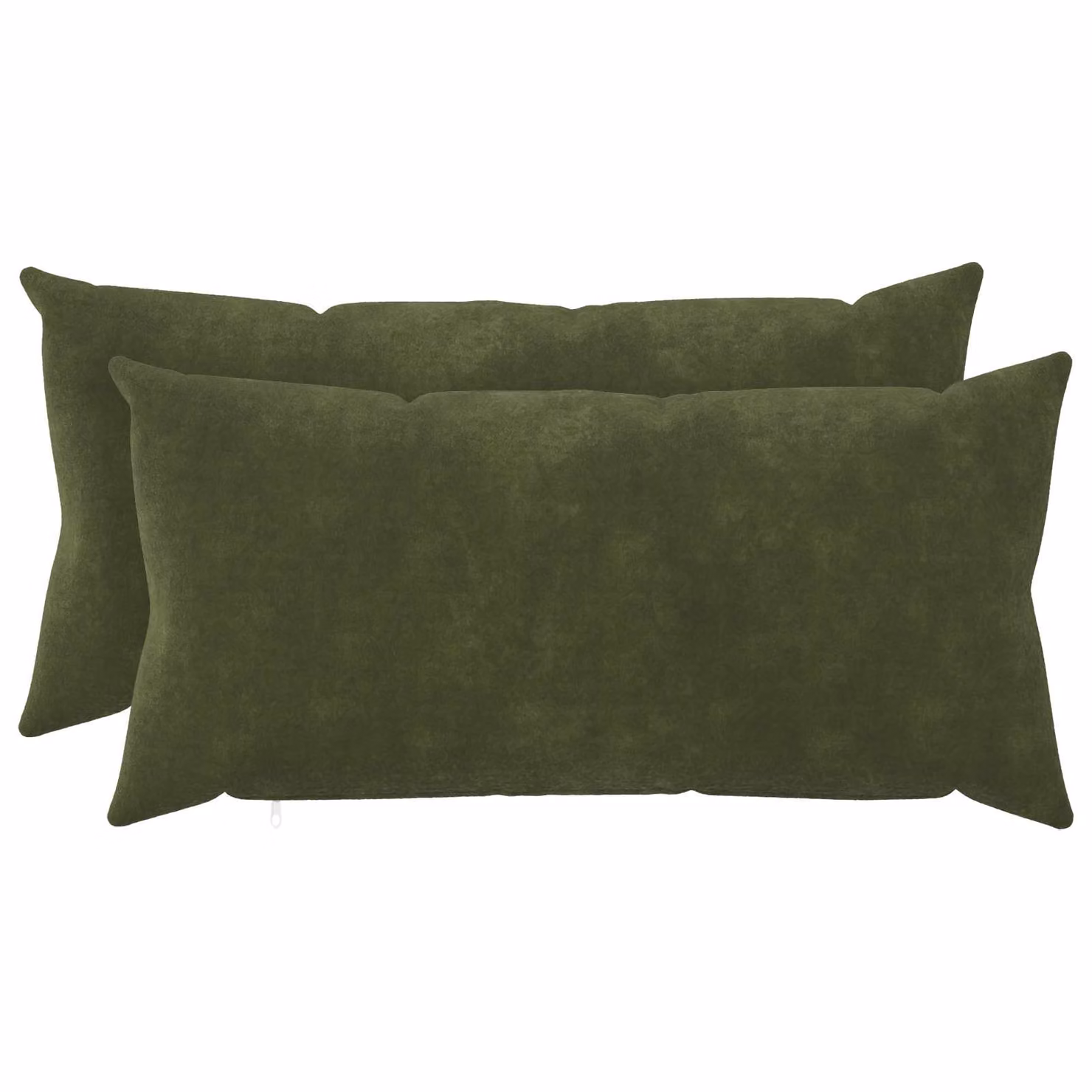Set di 2 cuscini vidaXL HEERLEN in microfibra verde, L/P/H: 80 x 40 x 4 cm