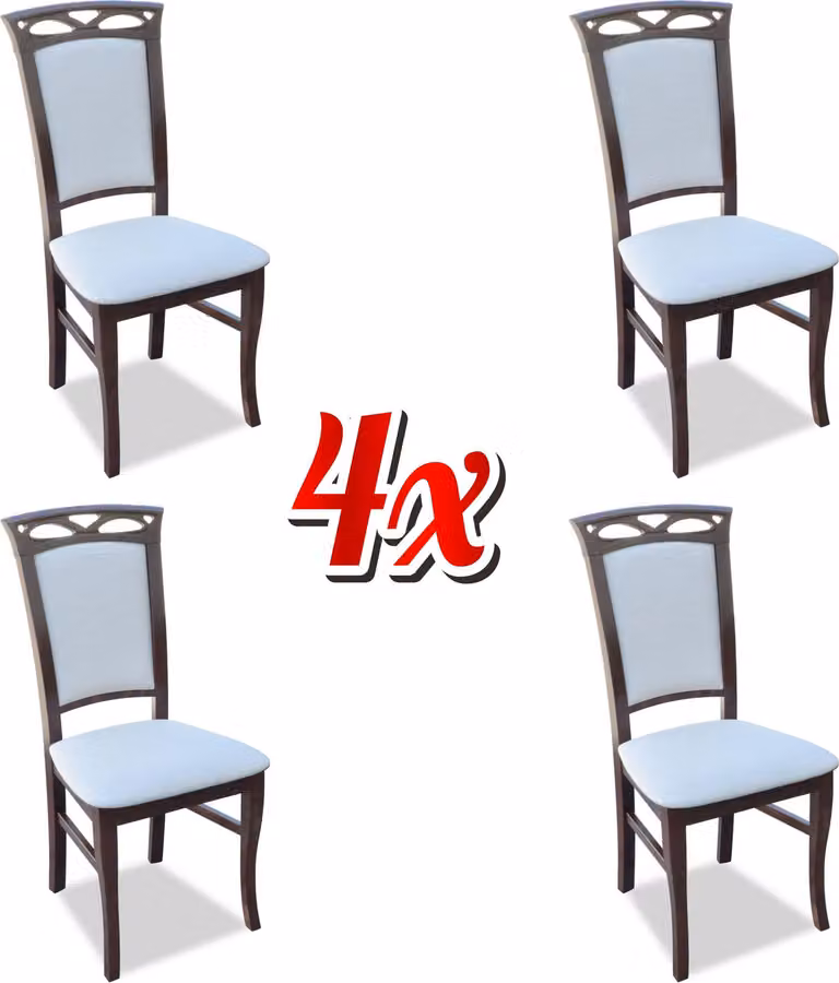 Esszimmerstuhl Lehn Stühle Esszimmerstühle Textil Set 4x Massiv Holz Stuhl