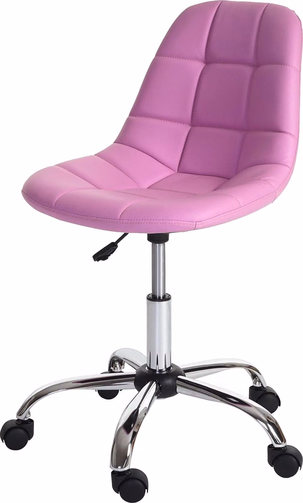 Sedia girevole | A x L x P 92 x 62 x 54 cm | Altezza seduta 48 cm | Seduta avvolgente in Pelle finta | Rosa | Sedia da ufficio Sgabello da lavoro