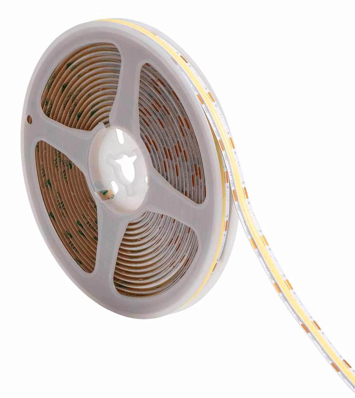 Striscia LED 24V COB, 576 LED/metro, 5 metri, 18W/metro, 1400 lumen/metro, larghezza 8mm, taglio a intervalli di 4cm, IP20, CRI9, temperatura di colore regolabile (CCT) da 2700K a 4000K a 6000K