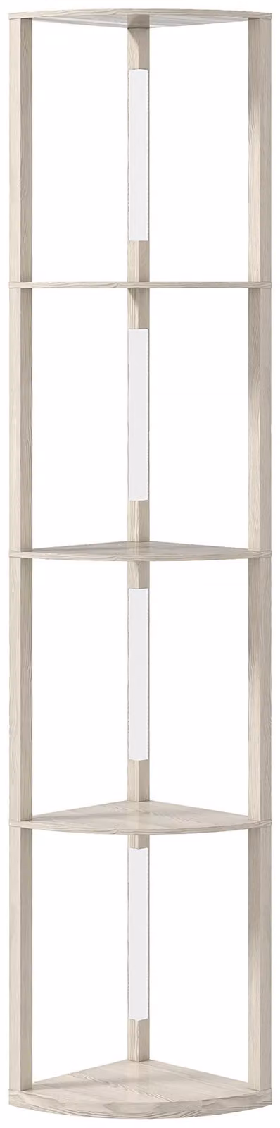 Lampada da Terra 41x29,5x163,5 cm con 4 Ripiani Luce LED Regolabile su 3 Livelli 4 Ripiani Rovere