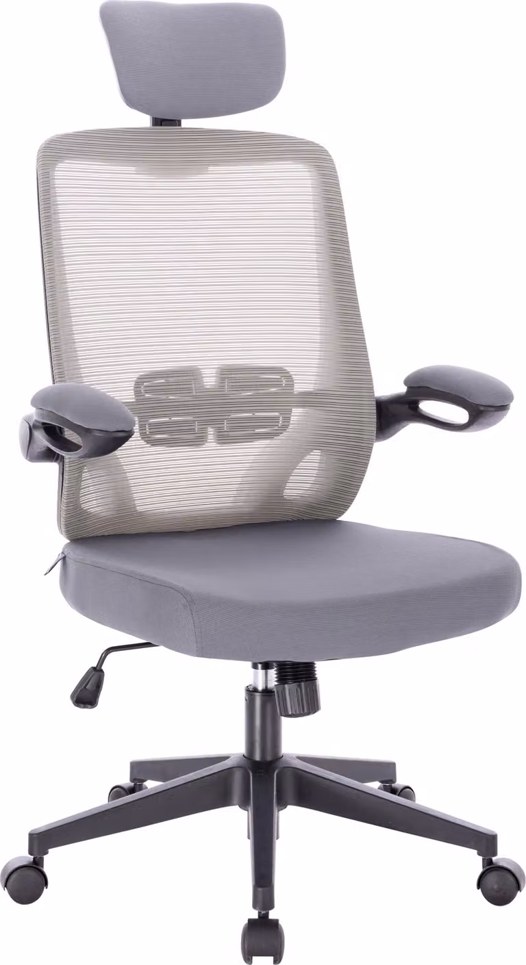 SVITA SAM: sedia da ufficio ergonomica e regolabile con rotelle, colore grigio