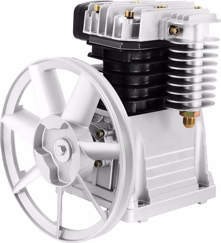 Compressore d'aria, testata pompa, 3 HP, portata di scarico 66 l/min, pressione nominale 0,8 MPa, materiali: alluminio e ferro, modello 2065