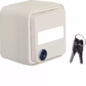 Berker 47693502 Presa SCHUKO con coperchio ribaltabile AP bianco polo opaco Berker W.1
