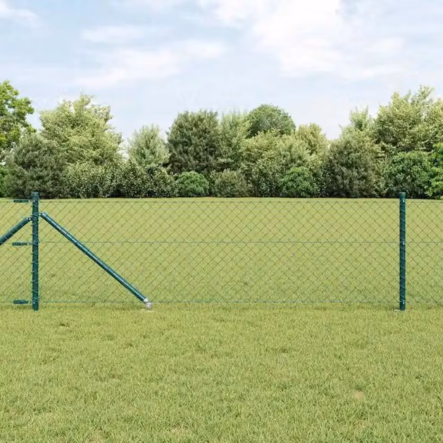 Recinzione a maglie con punte 25 x 0,4 m Verde Rete 3351162