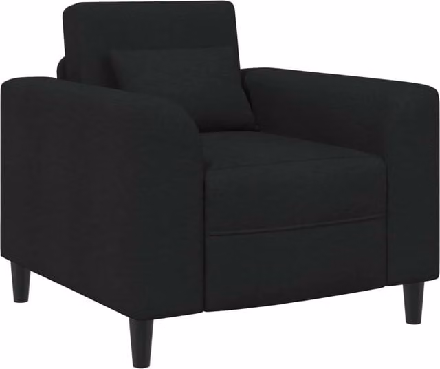 Divano Sedia-Poltrona-Poltroncina Nero Tessuto 503824