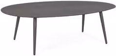 Tavolino da esterno rettangolare Bizzotto in acciaio inossidabile antracite L: 120 cm, P: 75 cm, H: 36 cm